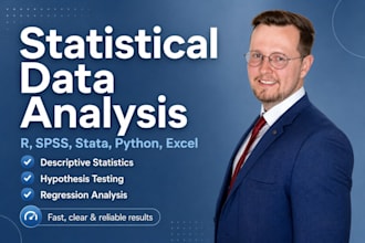 do statistical data analysis with spss, r, python, stata, excel