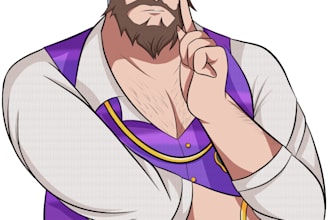create danganronpa halfbody sprite art
