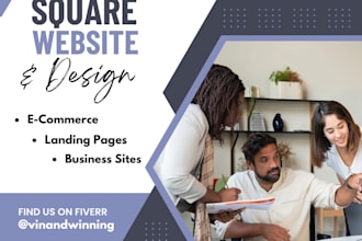 create a responsive square website design or store