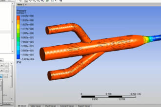 do cad, cfd and fea using ansys for mechanical engineering project