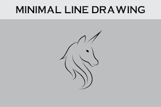 draw unique one line art, minimalist line art, vector line art illustration