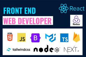 be your front end web developer in react js or next js