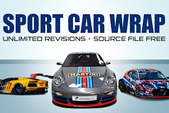 create car wrap, racing car wrap and itasha wrap design