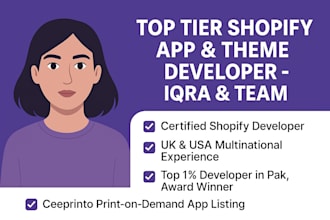 be your shopify developer for website or apps and themes