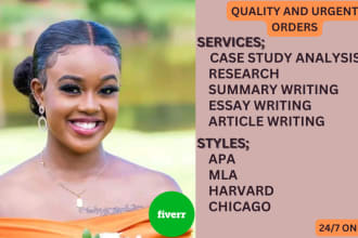 do  quality research,essays,summaries and case study