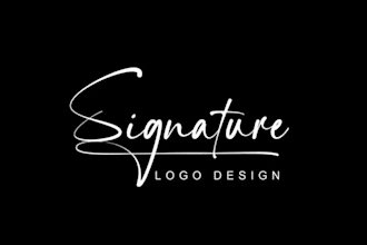 make a luxury signature and handwritten business logo