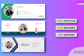 design professional email signature and email banner