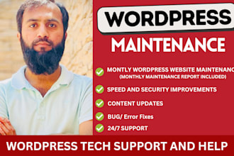do wordpress website maintenance, website updates, wordpress support or help