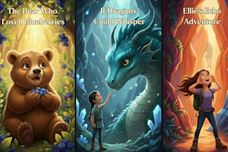 illustrate children story book illustration and children story book cover