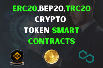 develop erc20,bep20,trc20 crypto coin smart contracts