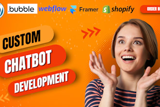 create custom chatbot for your wordpress framer bubble webflow shopify website