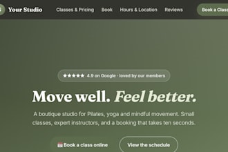 design a modern salon or barbershop website with online booking