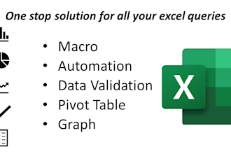 help you with excel function, pivot table, macros and error solving