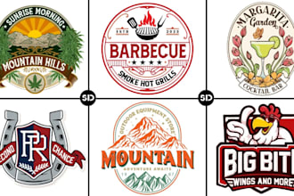 do awesome vintage retro hipster business logo design