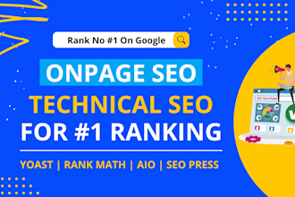 do complete onpage and technical SEO for wordpress website