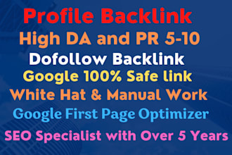 do 65 high authority profile backlinks