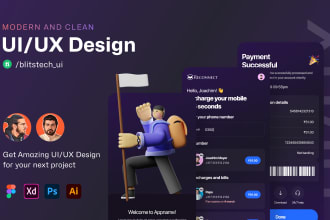 create mobile app ui ux and website ui ux design