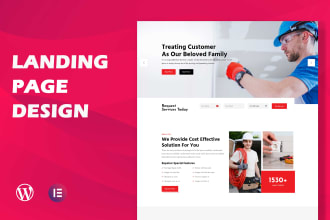 build landing page design or wordpress website design