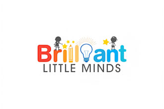 do elegant childcare, daycare, kids, baby and education logo design