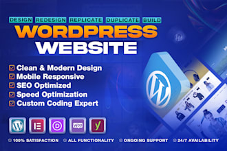 do clean design, redesign, replicate, duplicate, build, clone wordpress website