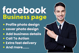 do facebook business page creation , fb fan page setup , banner , cover design