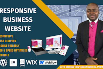 design, and redesign responsive, modern, and clean wordpress or wix website
