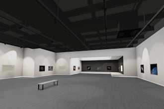 create a 3d interactive gallery or museum on web browser