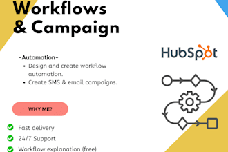 create hubspot workflow automation and email campaigns
