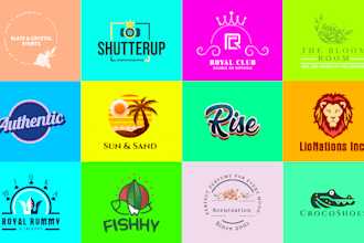 create modern flat minimalist luxury logo design in 24hrs