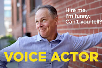 record a funny character voice over for a radio commercial