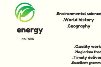 research and write environmental science, history, and geography essays