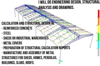 do engineering designs, structural analysis and drawings