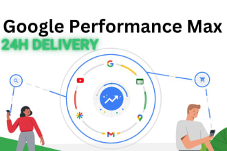 setup google performance max PPC ads campaign within 24hours