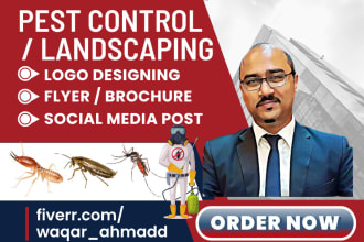 do professional flyers and free logo for pest control business
