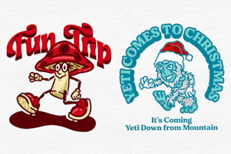 create vintage mascot design for clothing brand