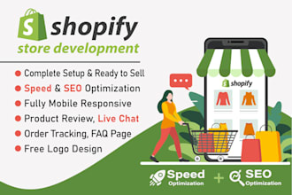 build shopify website or dropshipping shopify store