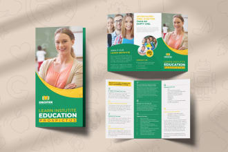 do school admission or education trifold brochure