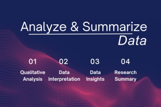 analyze and summarize your data