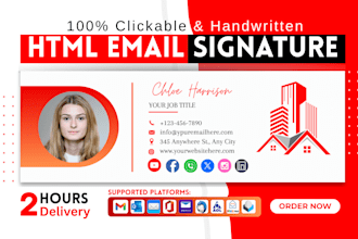make HTML email signature, clickable html email signature