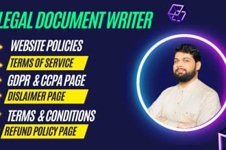 write legal privacy policy, terms, and disclaimers for your site