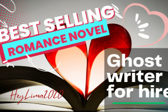 ghostwrite romance novels with original content