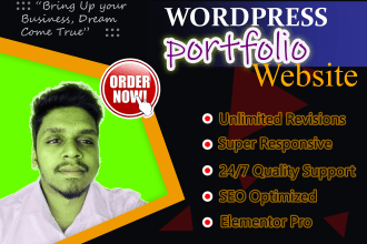 create full responsive portfolio wordpress websites design