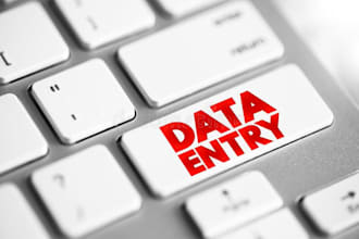 do data entry , data analysis, market research