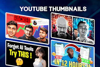 design viral youtube thumbnail in 2 hour
