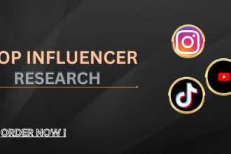 find and research instagram youtube tiktok influencer for influencer marketing