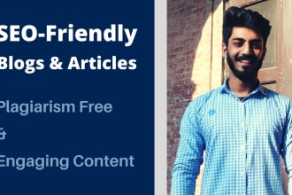 do SEO article writing, unique website content and attractive blog writing