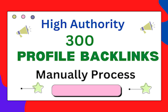create high quality profile backlinks manually