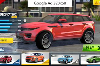 design modern game ui, gui for mobile