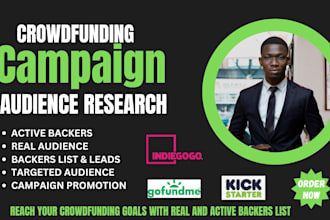 do audience research provide super backers list leads for crowdfunding campaign