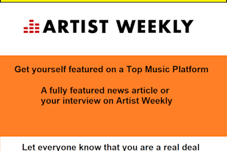 do a fully featured article published on artist weekly